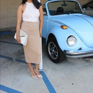 “Aphrodite” in White Lace Bodysuit (Brand New)